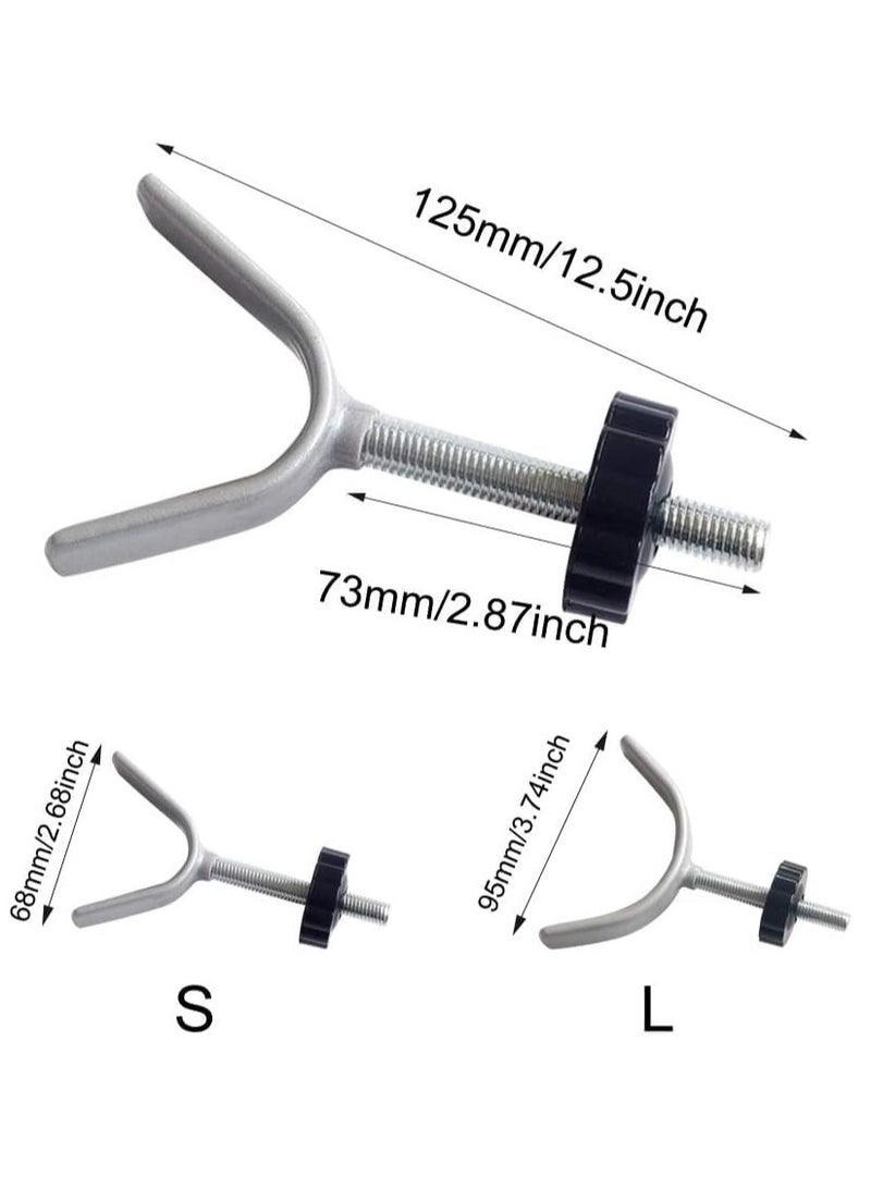 2Pcs Baby  Pet Safety Gate Banister Adapter, M10 (10mm) Stair Banister Adapter, Extra Long Y Spindle Rods, White,12.5cm (4.9 inches) long - Image 2