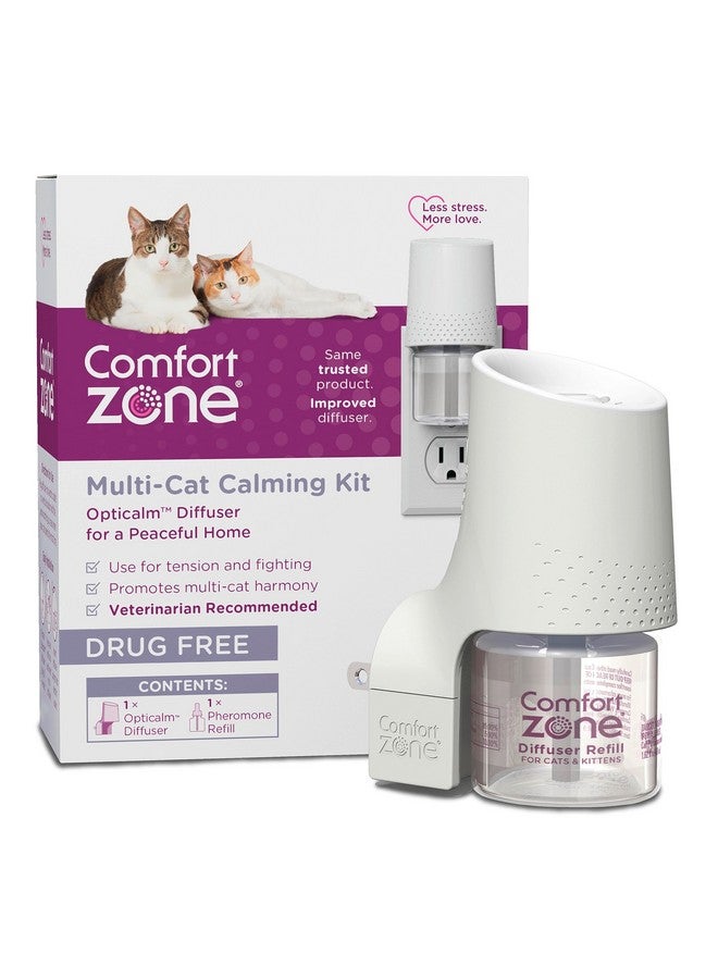 كومفورت زون موزع تهدئة القطط Comfort Zone Multi: 1 موزع فيرومونات و1 عبوة إعادة تعبئة (30 يومًا) - Image 1