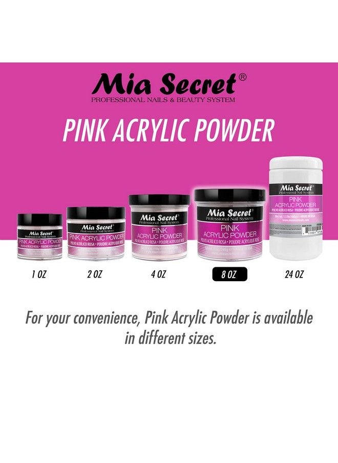 MIA SECRET Pink Acrylic Nail Powder 8Oz  - Image 3