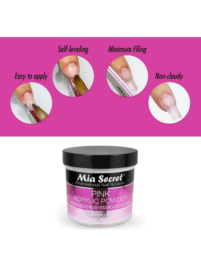 MIA SECRET Pink Acrylic Nail Powder 8Oz  - Image 5