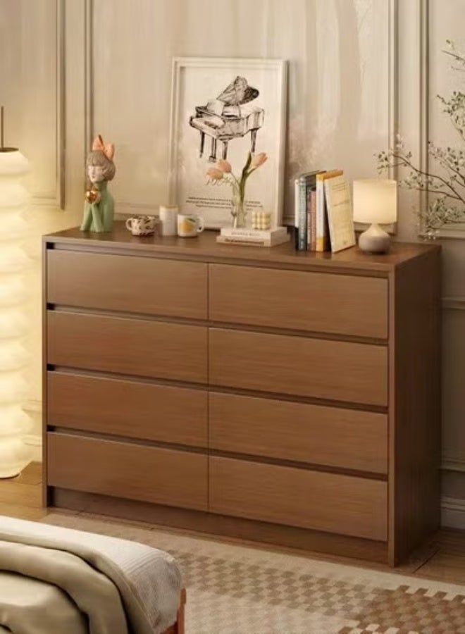 Raffine Multipurpose Use Modern Style Invisible Handle Design Wooden Chest of 8 Drawers Ample Storage Rack Display Rack Table TV Stand Sofa Side Table Console Table for Bedroom Living Room Home Furniture 90x40x104 cm - Image 2