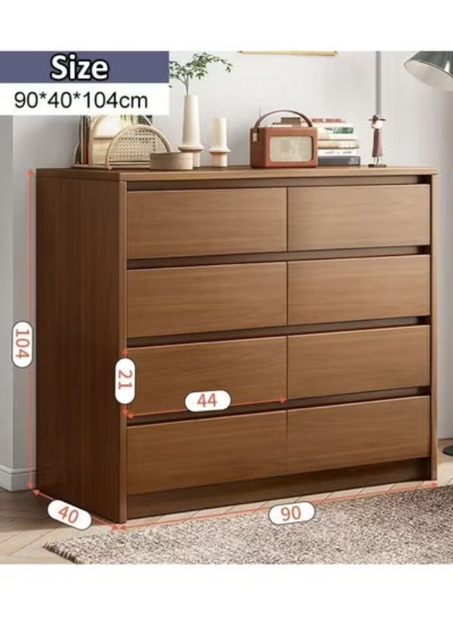 Raffine Multipurpose Use Modern Style Invisible Handle Design Wooden Chest of 8 Drawers Ample Storage Rack Display Rack Table TV Stand Sofa Side Table Console Table for Bedroom Living Room Home Furniture 90x40x104 cm - Image 5