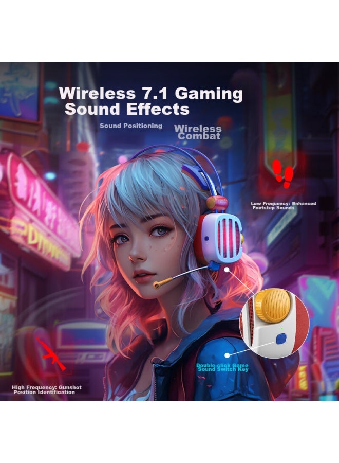 Xiberia S21gs Flame Storm Bluetooth Gaming Headset, 2.4g True Wireless, Over-ear, Long Battery Life, Low Latency, Tri-mode, For Mobile Phones And Computers, E-sports Headphones - Image 3