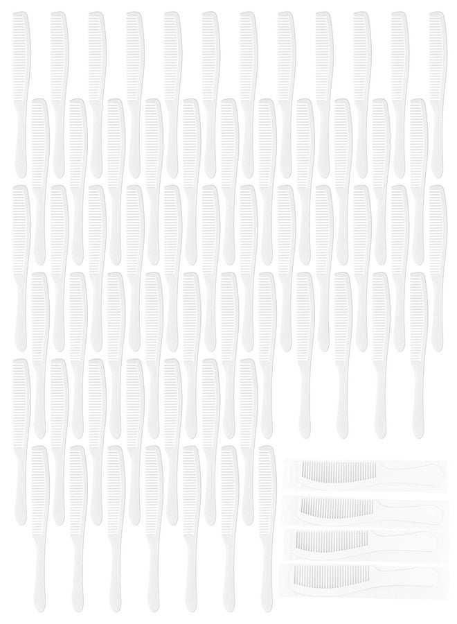 xozeooeu 300 Pcs Disposable Combs in Bulk - Individually Wrapped Plastic Unbreakable Long Handle Hair Combs for Travel, Hotel, Homeless Shelter, Nursing Home, Charity (White) - Image 1