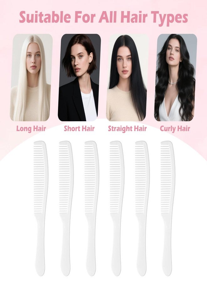 xozeooeu 300 Pcs Disposable Combs in Bulk - Individually Wrapped Plastic Unbreakable Long Handle Hair Combs for Travel, Hotel, Homeless Shelter, Nursing Home, Charity (White) - Image 5