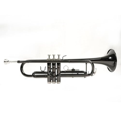 Kadence TMP-KTB B♭ Trumpet | Yellow Brass Body | ML Bore | 125 mm Bell | 3 Piston Valves | 7C Mouthpiece & Hard Case | Black Lacquer Finish - Image 3