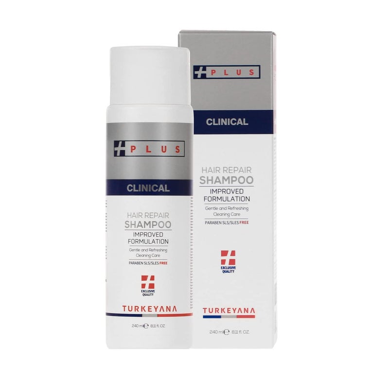 Turkeyana Plus Clinical Hair Repair Shampoo - Growth, Anti-Thinning, Regrowth, Vegan Formula, Adults | Biotin, Keratin, Sodium DNA & Plant Stem Cells, 8 oz - Image 1