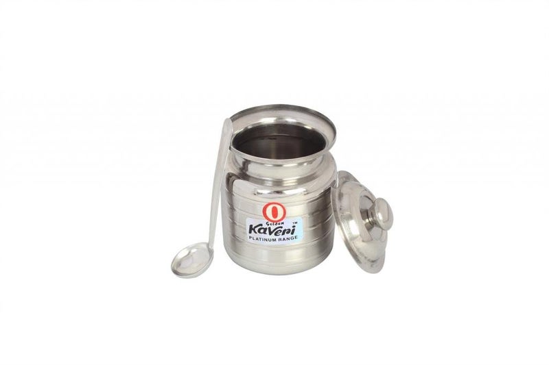 Kaveri VR828 Stainless Steel Ghee/Oil Pot Container - 200 ml, Silver - Image 2