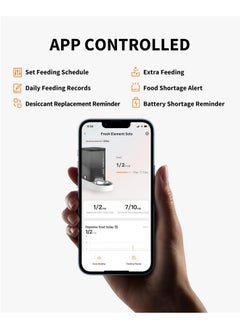 PetKit PETKIT Automatic Cat Feeder, 2.4G WiFi Automatic Dog Feeder, App Control Pet Food Dispenser with Triple Fresh-Lock System, Up to 10 Meals Per Day, Schedule Feeding, Food Shortage Alert, 3L Capacity  - Image 3