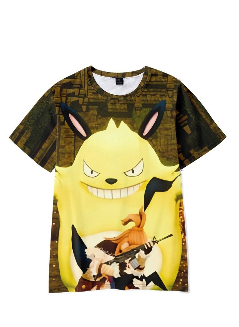 Palworld Phantom Beast Palu 3D digital printing summer short-sleeved T-shirt for adults and children - Image 1