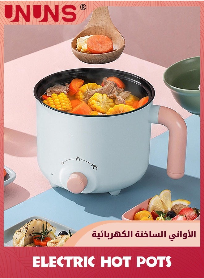 UNUNS Electric Hot Pot,1.8L Portable Mini Travel Cooker With Steamer,Multifunctional Non-Stick Electric Skillet For Stir Fry Stew Steam,Perfect For Ramen Noodles Pasta Egg Soup Oatmeal  - Image 5