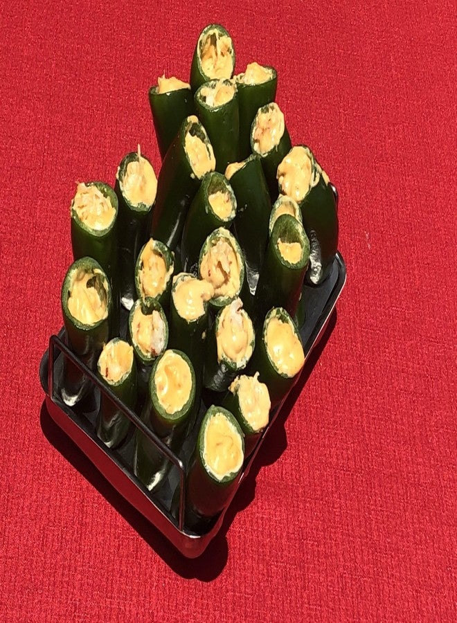 King Kooker Model 24VJR Stainless Steel Jalapeno Rack and Cooking Tray with Corer Tool Small - Image 2