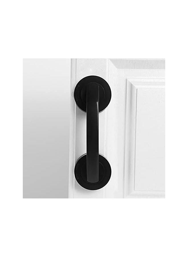 PROMASS - promass Powerful Suction Cup Glass Mirror Door Handle, Refrigerator Drawer Bathroom Suction Cup Wall handrail, Bathtub Shower Handle Kitchen Drawer Cabinet Handle Suction Cup (Black Large) - Image 1