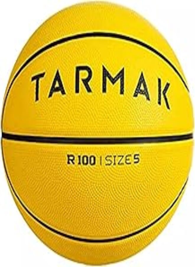 DECATHLON Tarmak R100 Beginners' Basketball for up to 10 Years Old Boys and Girls, Size 5, Yellow 
