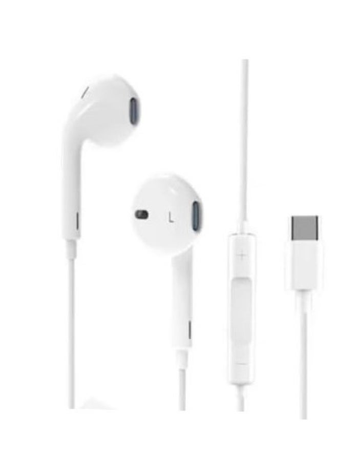 سماعة أذن سلكية بمنفذ USB-C عالية الدقة متوافقة مع اجهزة بمنفذ تاب سى الاندرويد و الايفون - Image 2