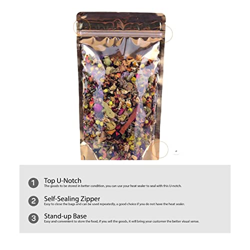DEERA Gold Semi-Gold Ziplock Stand Up Pouch 150x230mm Pack of 25 - Image 5