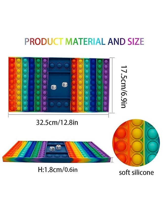 ANG� Big Size Pop Game Fidget Toy, Silicone Bubble Rainbow Chess Board Push Popping Sound Popper Sensory Toys for Parent Child, Interactive Jumbo Stress Anxiety Relief Toy Play with Friends - Image 2