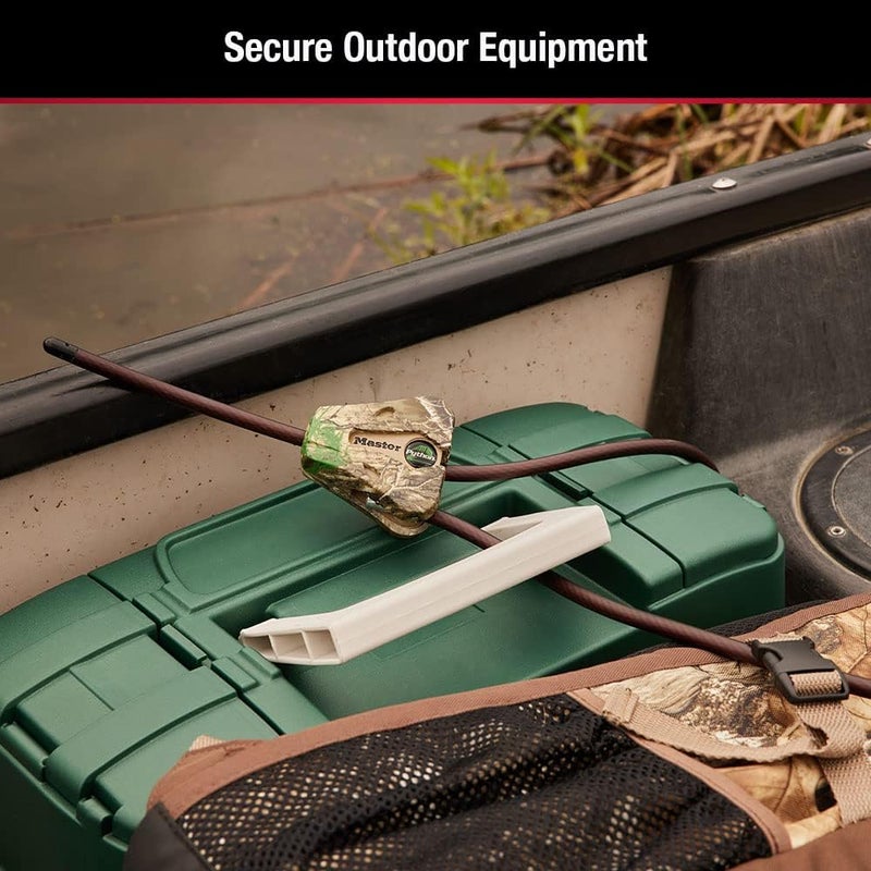 Master Lock 8418D Python Cable Lock with Key - 6 ft Adjustable Braided Steel Lock for Outdoor Equipment - Image 2