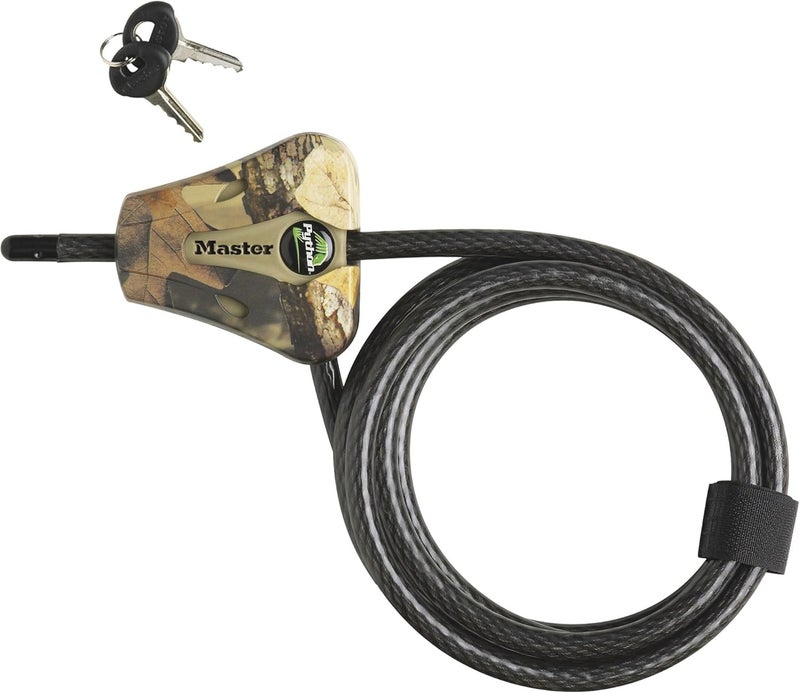 Master Lock 8418D Python Cable Lock with Key - 6 ft Adjustable Braided Steel Lock for Outdoor Equipment - Image 4