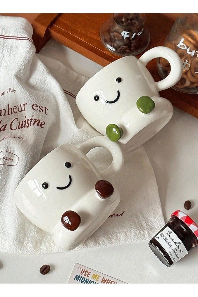 Paraphrase Chubby & Cute Ceramic Coffee Mug 280ml/9.5oz | Perfect for Coffee, Tea & Gifting | Pang Pang Series, Matcha Green - Image 5