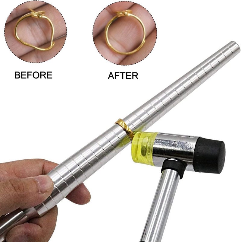 PHYHOO Ring Sizer Measuring Tool Metal Ring Mandrel Ring Measurer and Ring Sizer Women Men Ring Sizing Kit Finger Ring Size Measure Jewelry Measurement - Image 3