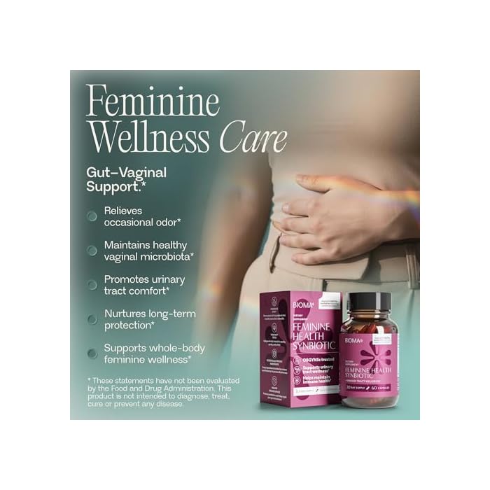 BIOMA Feminine Health Synbiotic - Women's Health Supplement for Healthy Vaginal pH, Urinary Tract & Digestive Support - with Probiotics, Cranberry & Tributyrin - 60 Capsules (30-Day Supply) - Image 2