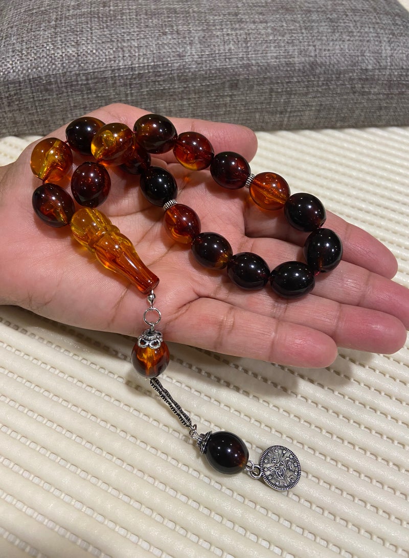 Faturan Prayer Beads For Men 17 Beads Size 13.5mm*15.5mm - Image 2