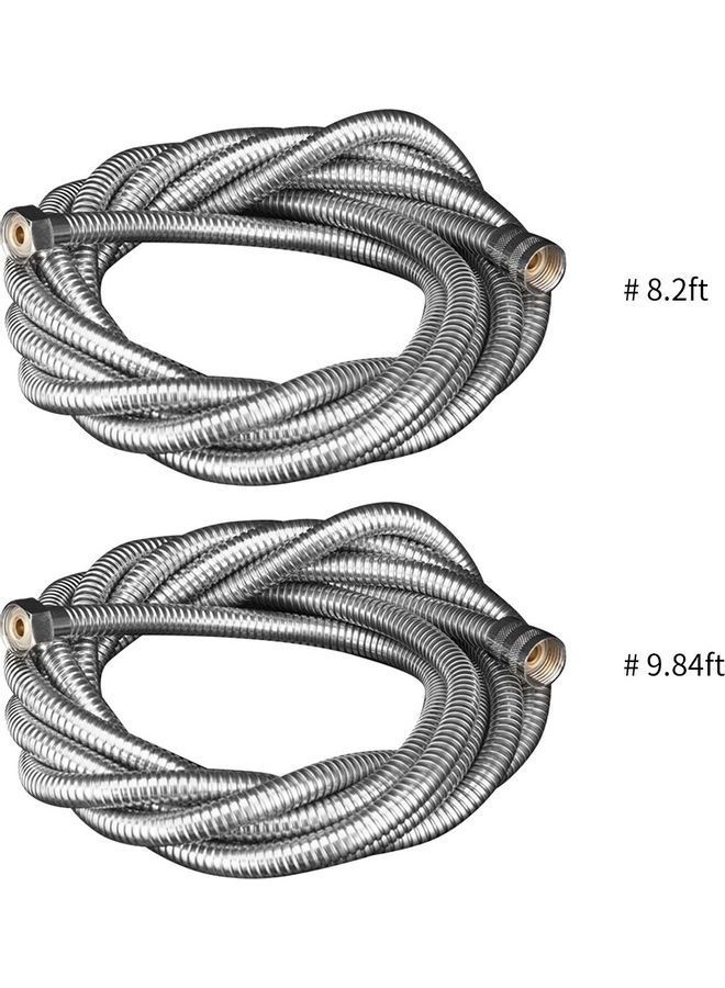 NIBEMINENT Shower Hose Pipe Silver  - Image 4