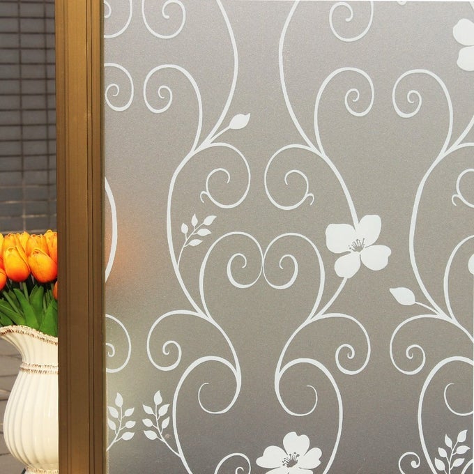 PRIVACY WINDOW FILM FROSTED DECORATIVE WINDOW STICKER NON ADHESIVE NOGLUE STATIC CLING GLASS FILM ANTIUV FILM 60CM X 200CM DP014W