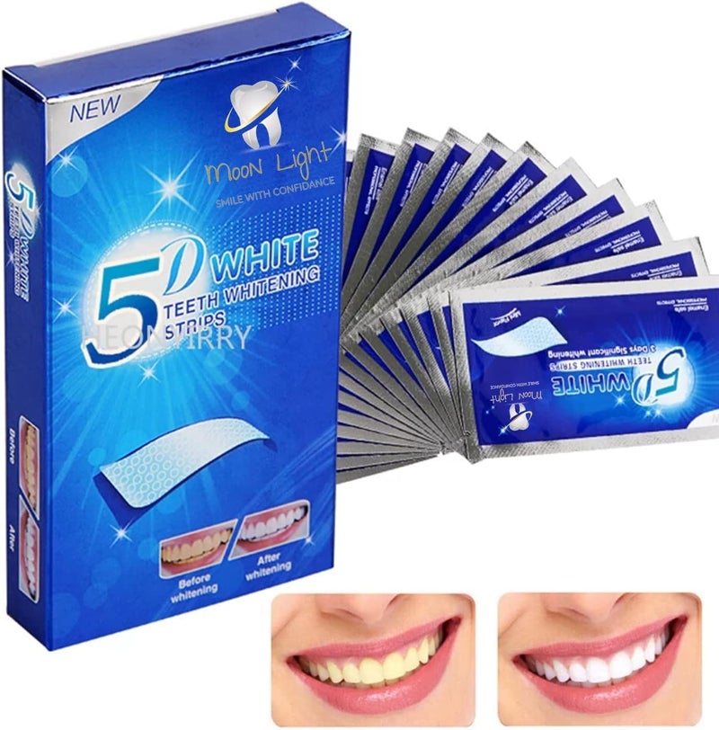 Moon Light New Advanced Teeth WHITENING 14 Strips Home Teeth Hygiene Bleac... - Image 2