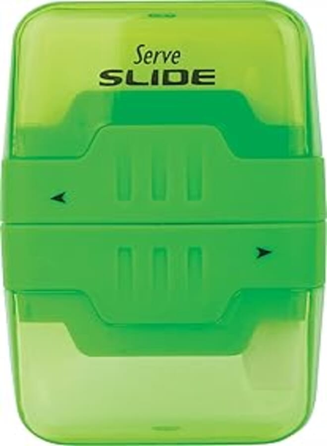 Serve sv-slide1fy slide 2 in 1 eraser and sharpener - green