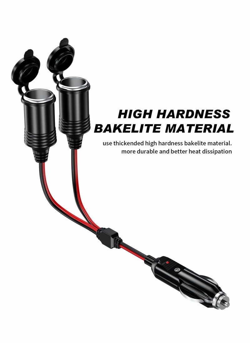 Generic - 2-Way Car Lighter Splitter Adapter - 12V Dual Socket Extension Cord for Convenient Power Access in Your Vehicle - Image 1