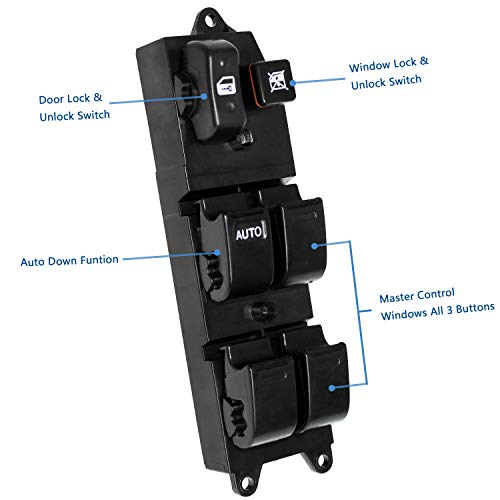 Partschoice Front Driver Side Master Power Window Switch - Compatible for 1997-2001 Toyota Camry & Corolla, 1998-1999 Avalon - Image 4