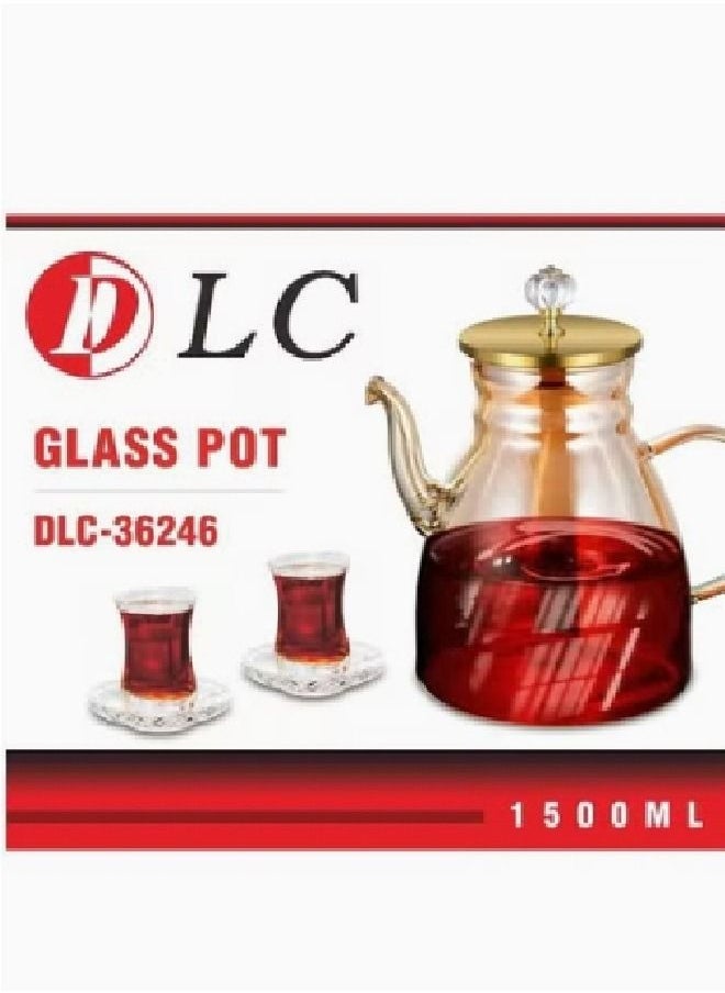 Heat Resistant Glass Teapot Set Clear - pzsku/Z9E0347069B5F1F1E6FAEZ/45/_/1675248079/0ce8ae1c-d8f2-4f30-b8bd-2f121ee1b492