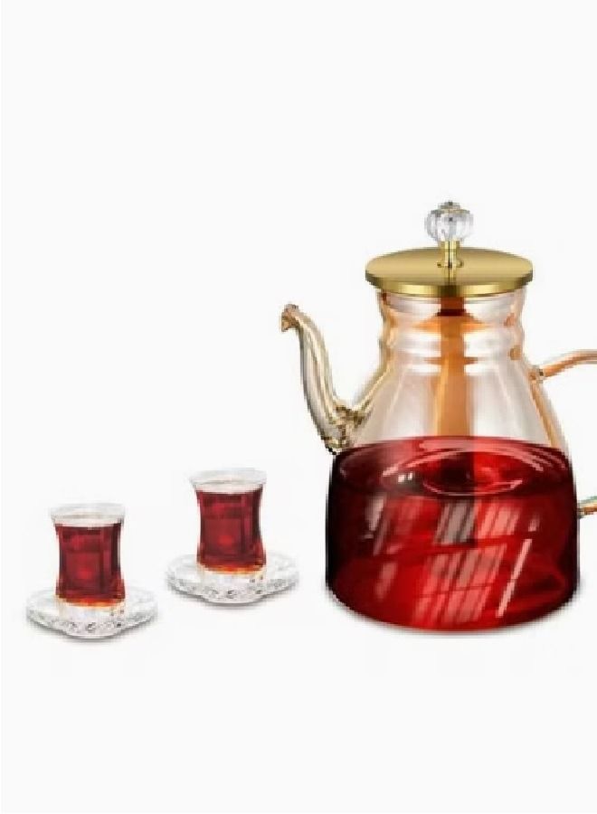 DCL Heat Resistant Glass Teapot Set Clear - Image 4