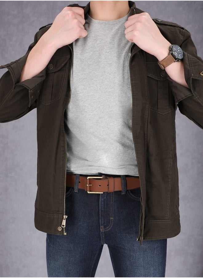 Timberland حزام جلدي للرجال مقاس 40 مم، بني، 34  - Image 3