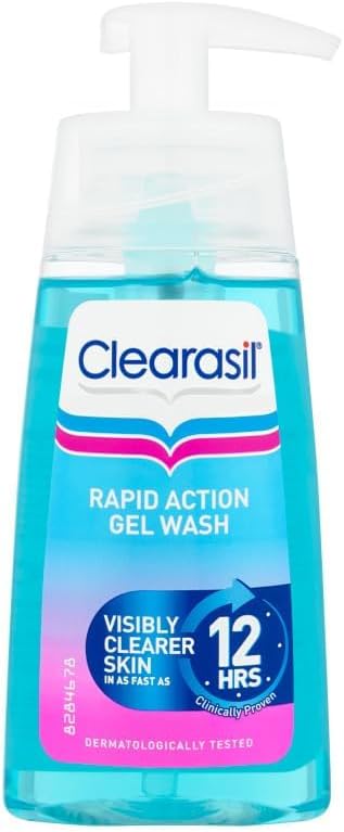 Clearasil غسول الوجه المقشر من كليراسيل 150 مل جل حمض الساليسيليك لعلاج حب الشباب وعلاج البقع لغسول الوجه للبشرة الحساسة التحكم في الزيت يعمل بسرعة يقلل الاحمرار علاج البقع العناية بالبشرة - Image 1