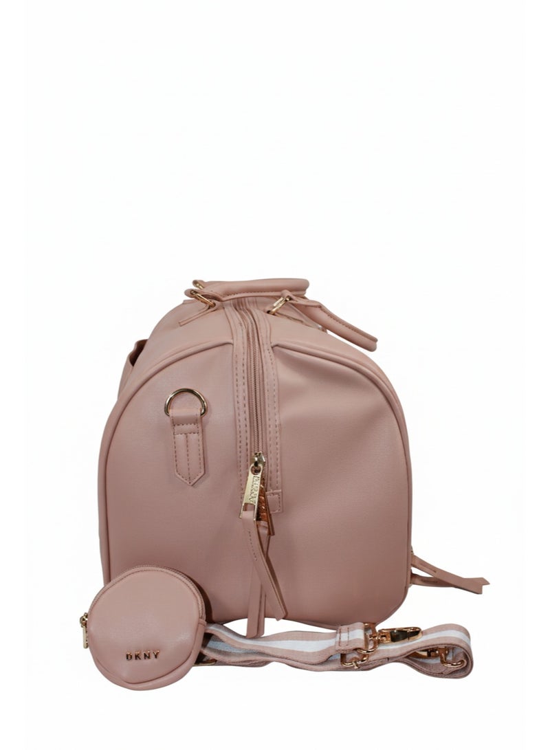 DKNY Checkerboard Softside Duffle Bag | Color Pink - Image 4