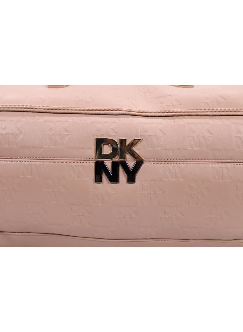 DKNY Checkerboard Softside Duffle Bag | Color Pink - Image 4