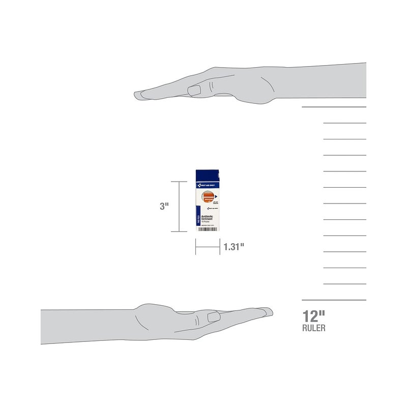 First Aid Only FAE7021 عبوات مرهم مضاد للبكتيريا الذكي 10 حبة - Image 4