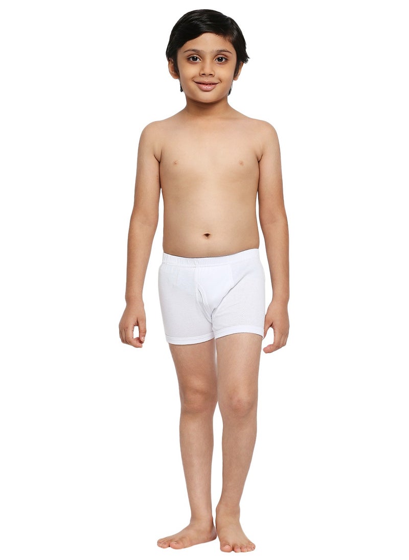BYC BOY'S COTTON BOXER SHORT BRIEF (PACK OF 3) - WHITE  - Image 2