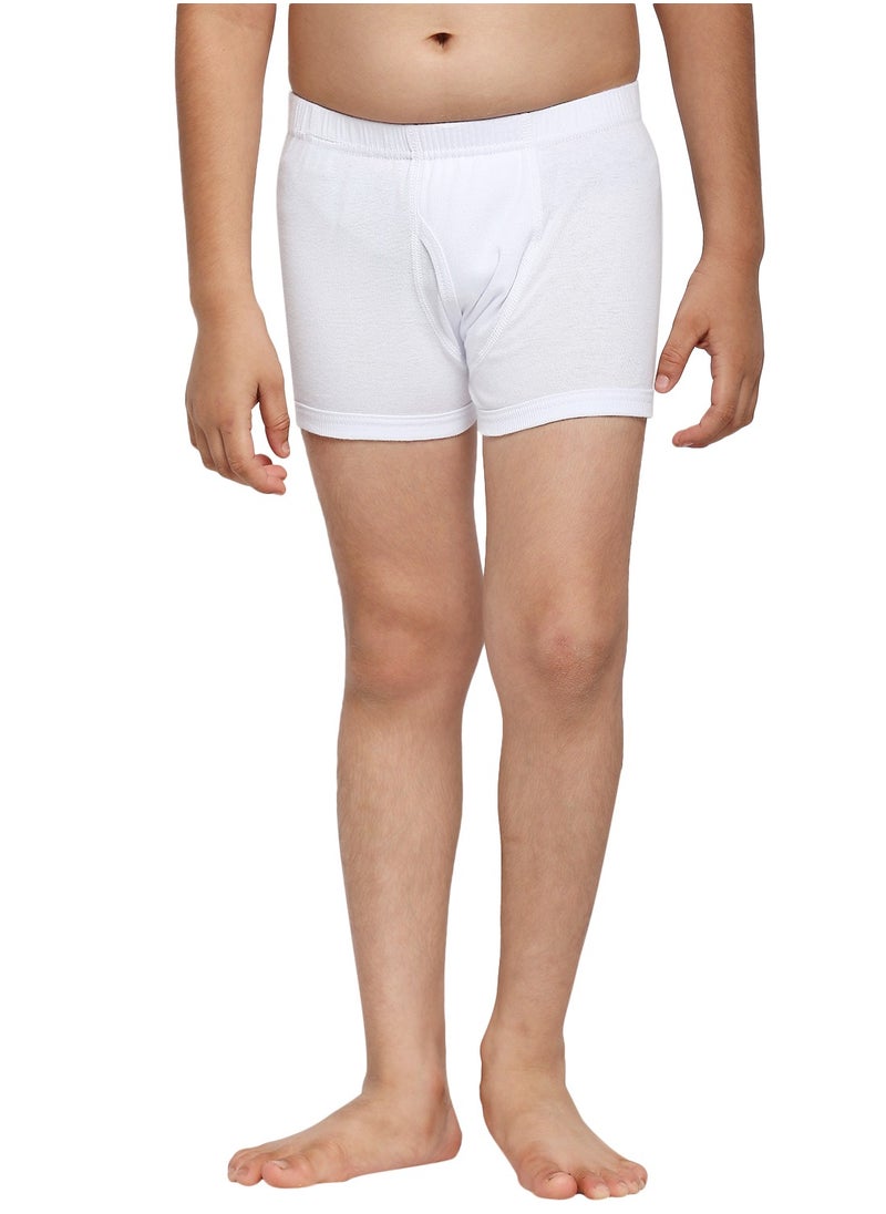 BYC BOY'S COTTON BOXER SHORT BRIEF (PACK OF 3) - WHITE  - Image 3