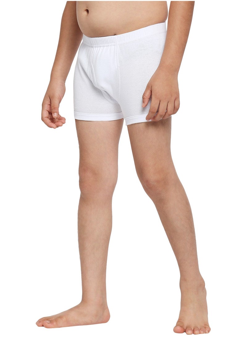 BYC BOY'S COTTON BOXER SHORT BRIEF (PACK OF 3) - WHITE  - Image 5