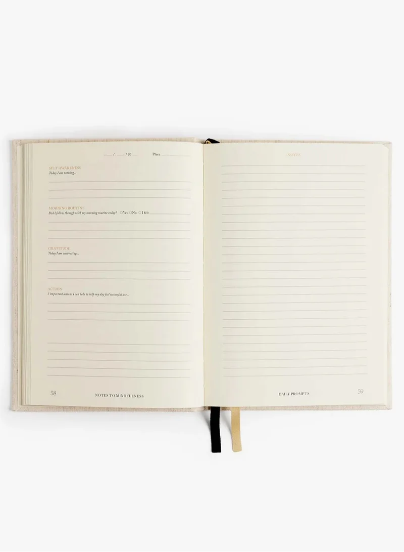 Intelligent Change Beige Printed Journal - Mindfulness Notes