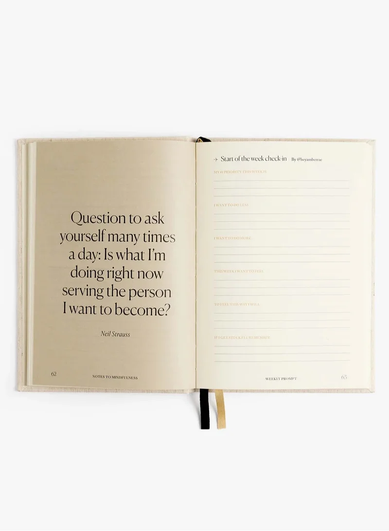 Intelligent Change Beige Printed Journal - Mindfulness Notes