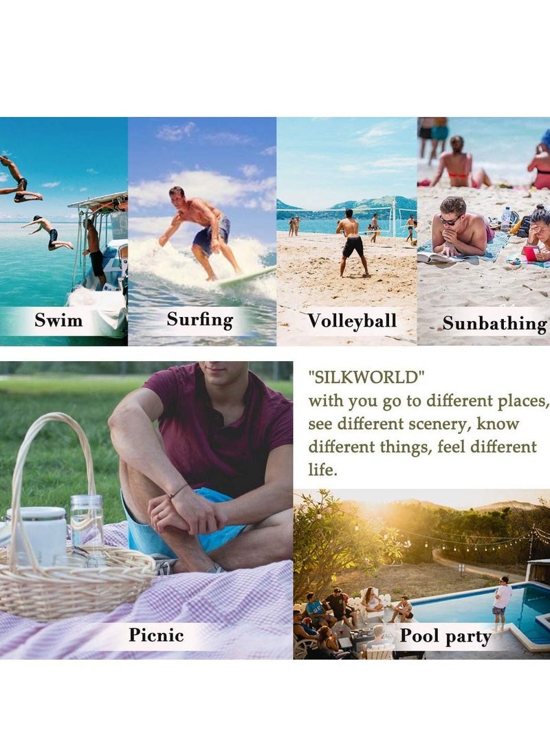 SYOSI شورتات سباحة للرجال سريعة الجفاف ملابس سباحة رياضية مع بطانة شبكية وجيوب - Image 5