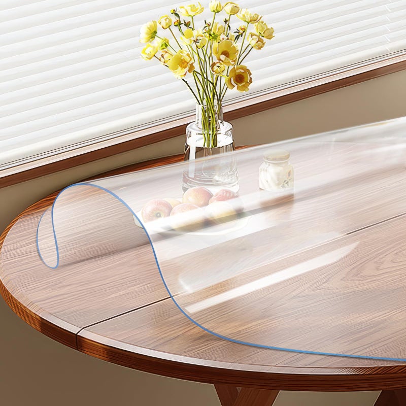 Vicwe Clear Round Table Protector 32 Inch,1.5mm Clear Round Table Cover Protector, Plastic Table Cover, PVC Rounds Table Pad for Dining Room Tables - Image 3