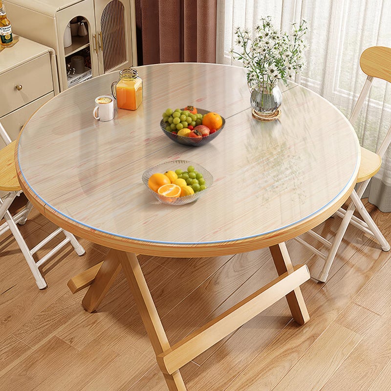 Vicwe Clear Round Table Protector 32 Inch,1.5mm Clear Round Table Cover Protector, Plastic Table Cover, PVC Rounds Table Pad for Dining Room Tables - Image 1