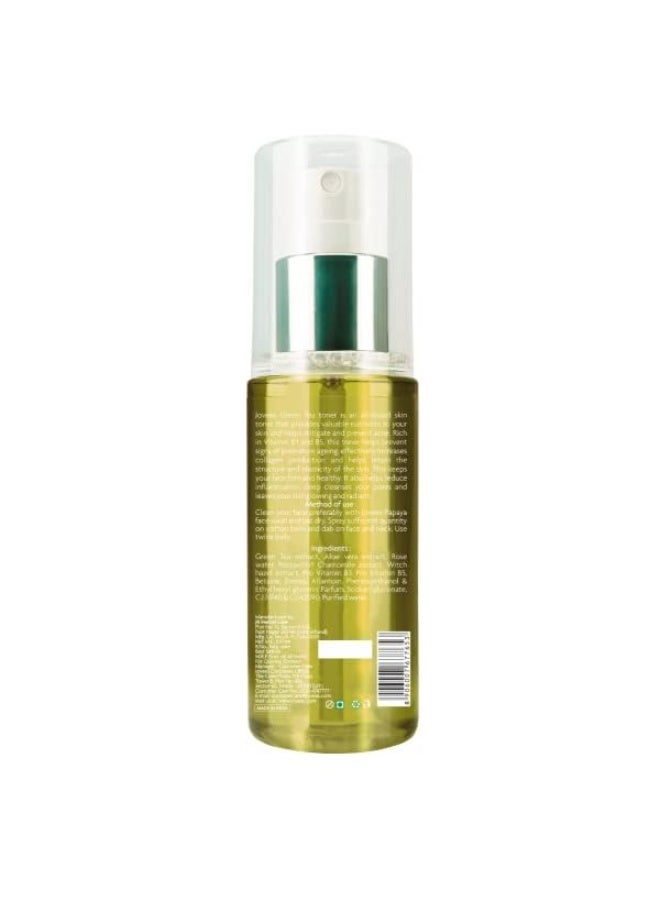 Jovees Herbal Green Tea Skin Toner with Cleanses & Moisturises | Pore Tightening | For Oily, Acne Prone Skin | Paraben & Alcohol Free | 100ml - Image 2