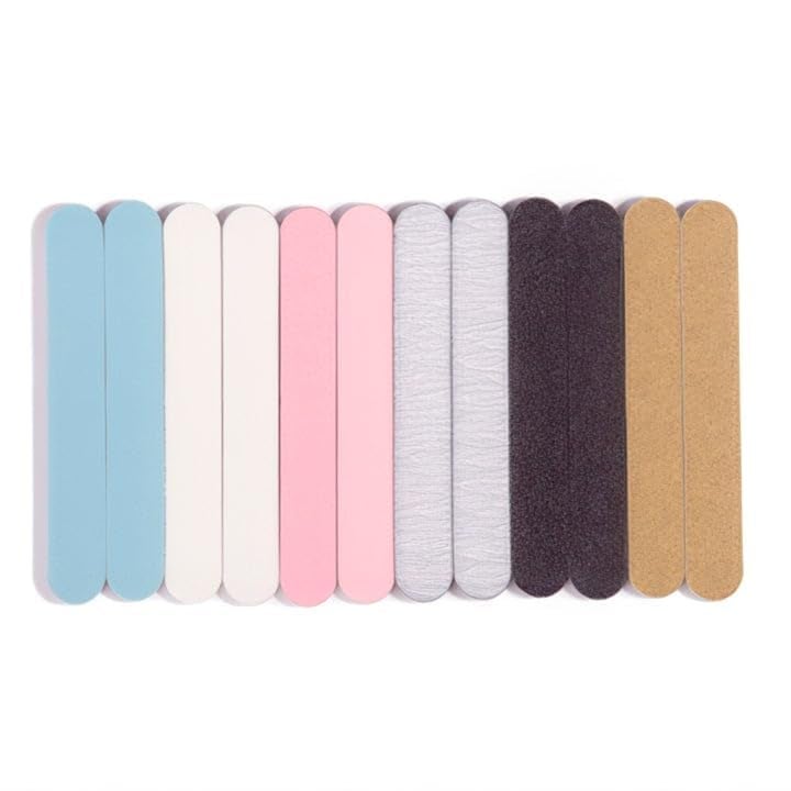Iridesi Professional Colorful Mini Finger Nail Files Washable Emery Boards 3-1/2 Inches Long 12 Fingernail Files Per Pack - Image 3